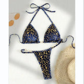 Leopard Pearl Thong Bikini Set